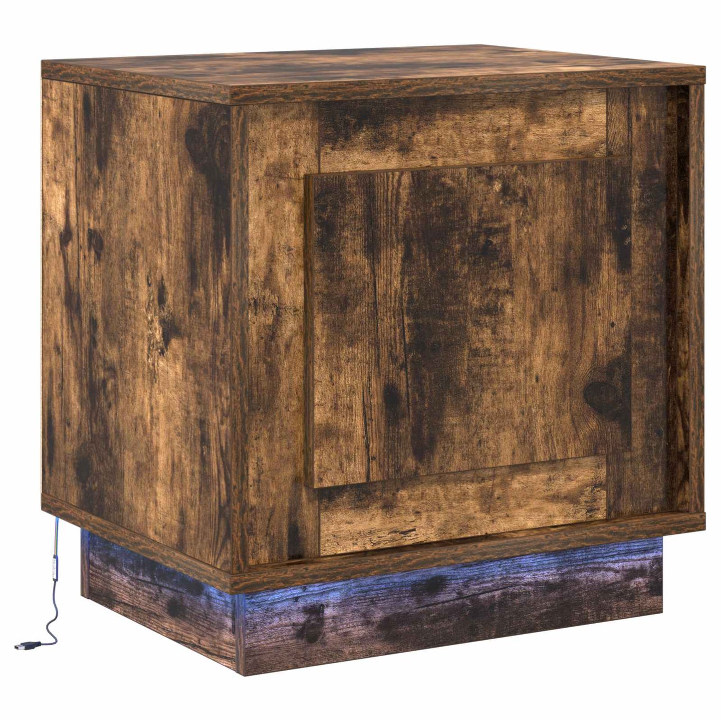 Nattbordskap Røkt eik 44 x 34,5 x 45 cm Konstruert tre