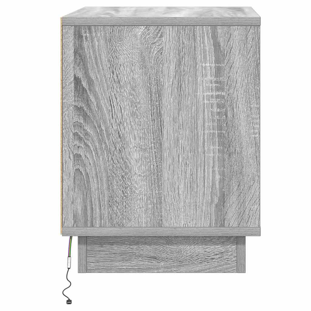 Nattbordskap Grå 44 x 34,5 x 45 cm Konstruert tre