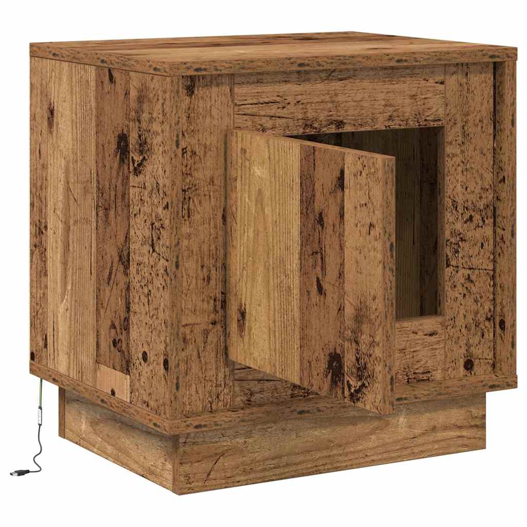 Nattbordskap Gammelt tre 44 x 34,5 x 45 cm Konstruert tre