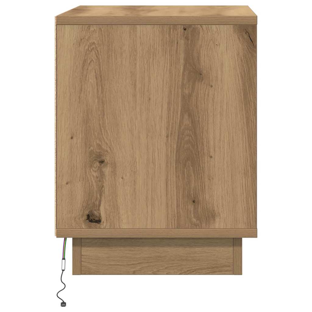 Nattbordskap Artisan Eik 44 x 34,5 x 45 cm Konstruert tre