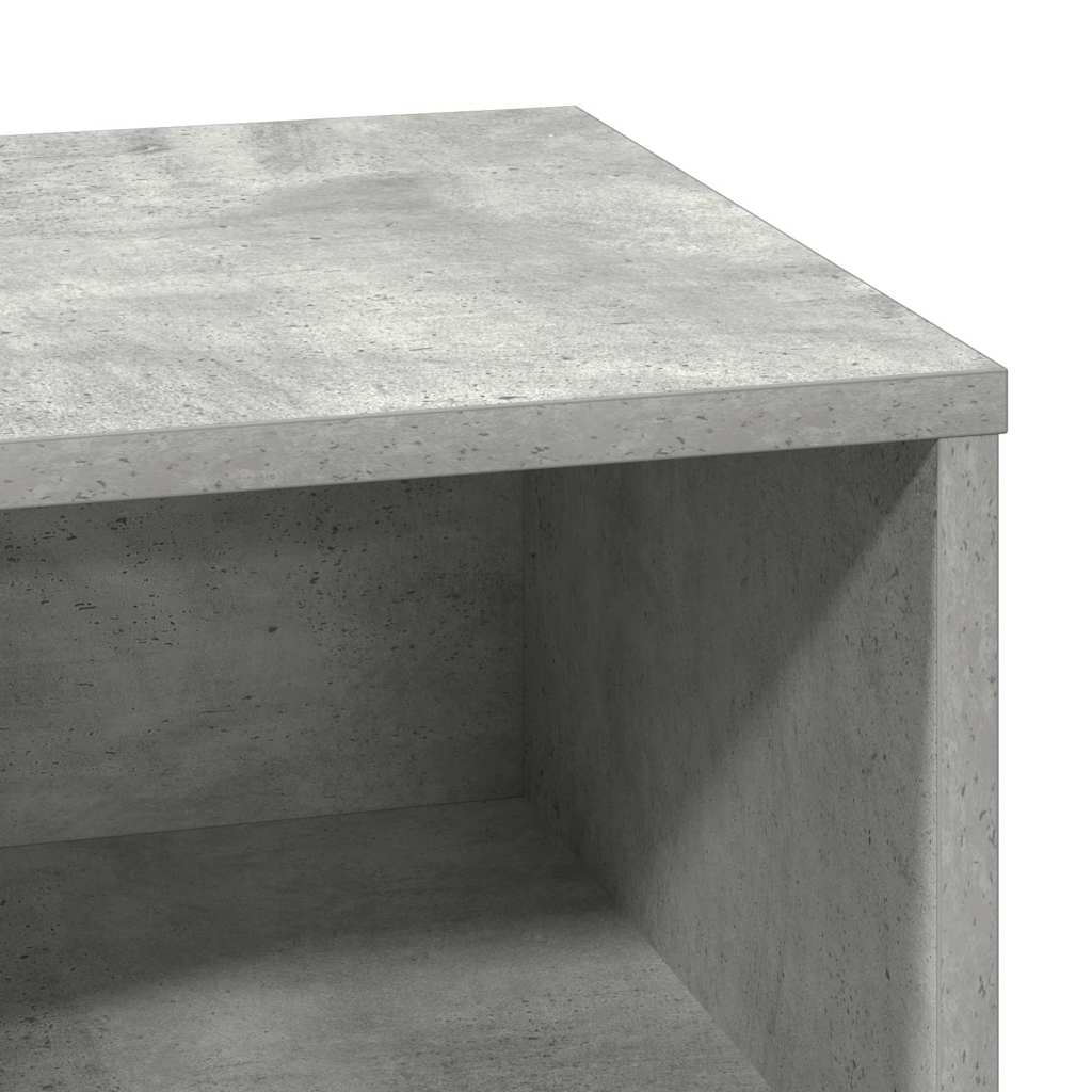 Nattbordskap 2 pcs Betonggrå 50 x 34,5 x 50 cm. Konstruert tre