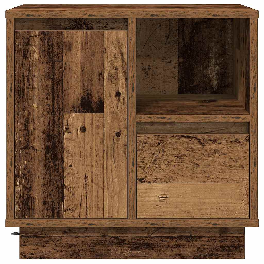 Nattbordskap Gammelt tre 50 x 34,5 x 50 cm. Konstruert tre