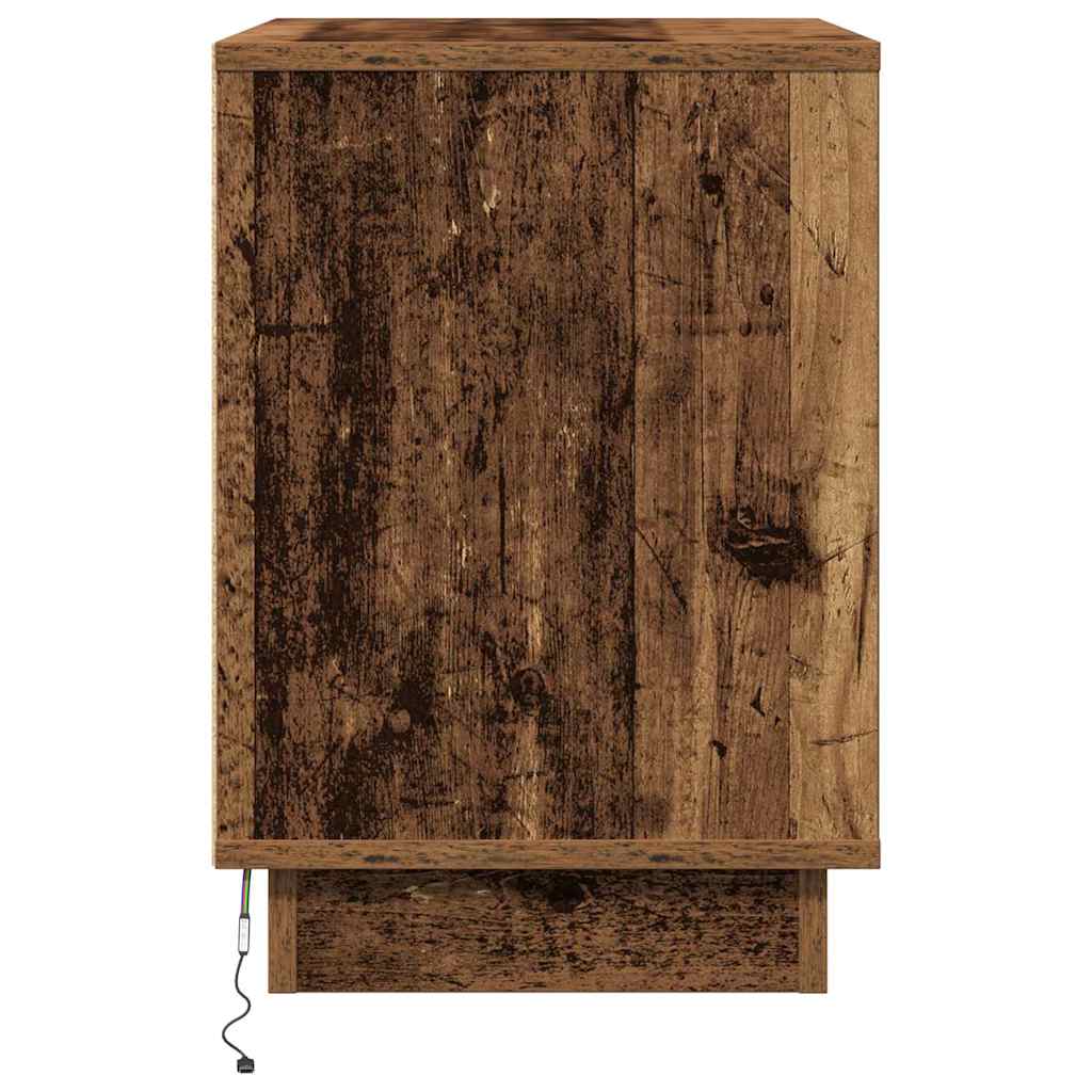 Nattbordskap Gammelt tre 50 x 34,5 x 50 cm. Konstruert tre