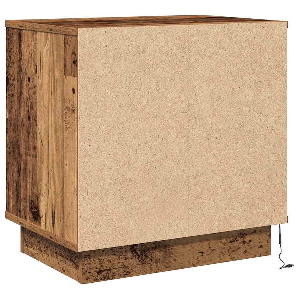 Nattbordskap med skuff 2 pcs Gammelt tre 50 x 34,5 x 50 cm.