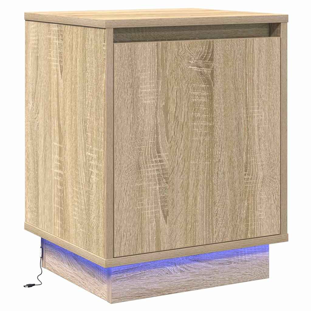 Nattbordskap Sonoma eik 39 x 34,5 x 50 cm Konstruert tre
