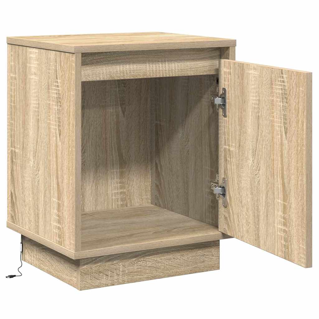 Nattbordskap 2 pcs Sonoma eik 39 x 34,5 x 50 cm Konstruert tre