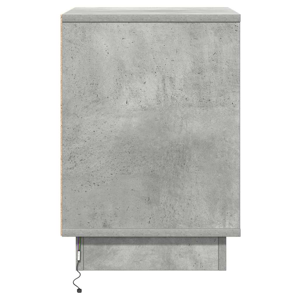 Nattbordskap Betonggrå 39 x 34,5 x 50 cm Konstruert tre
