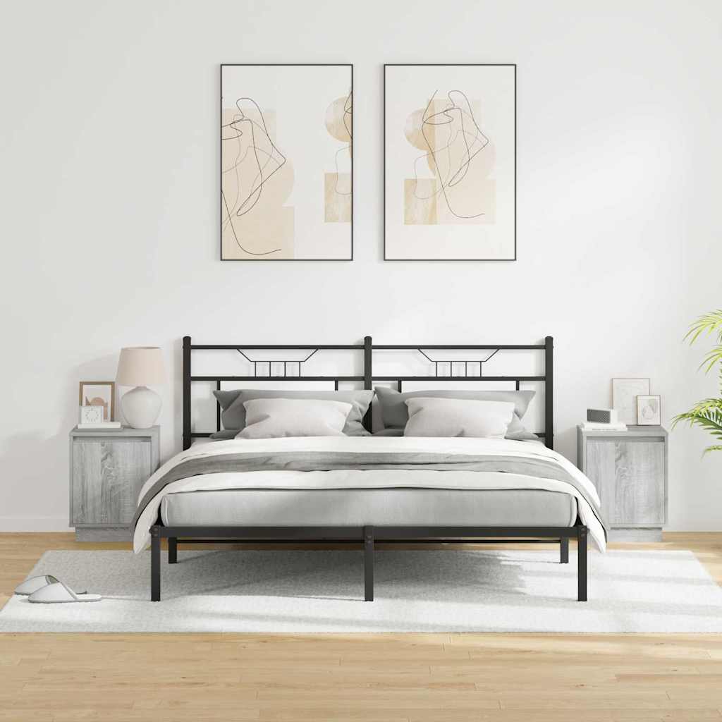 Nattbordskap 2 pcs Grå 39 x 34,5 x 50 cm Konstruert tre