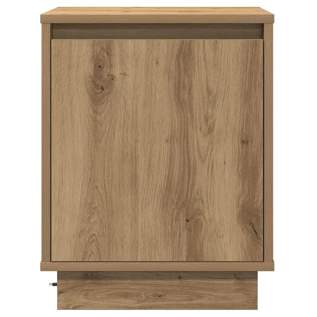 Nattbordskap 2 pcs Artisan Eik 39 x 34,5 x 50 cm Konstruert tre