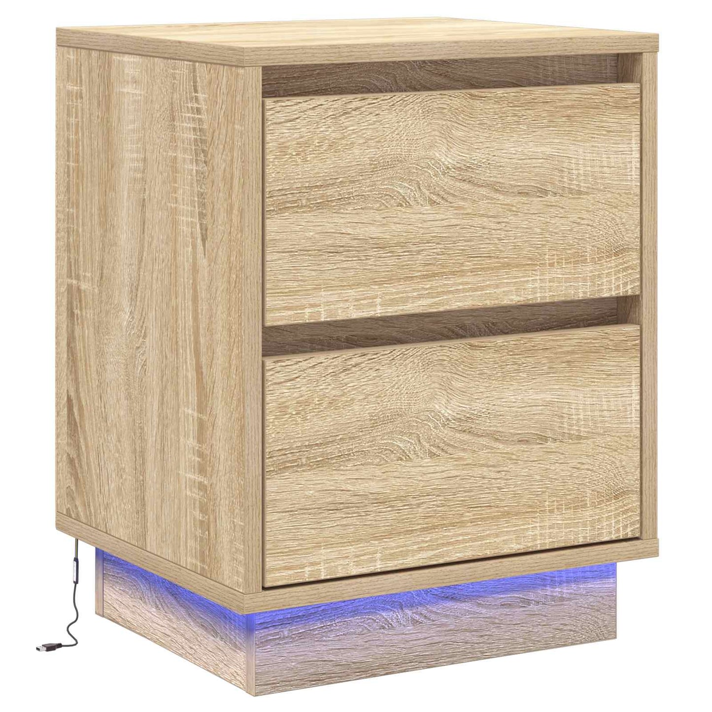 Nattbordskap Sonoma eik 39 x 34,5 x 50 cm Konstruert tre