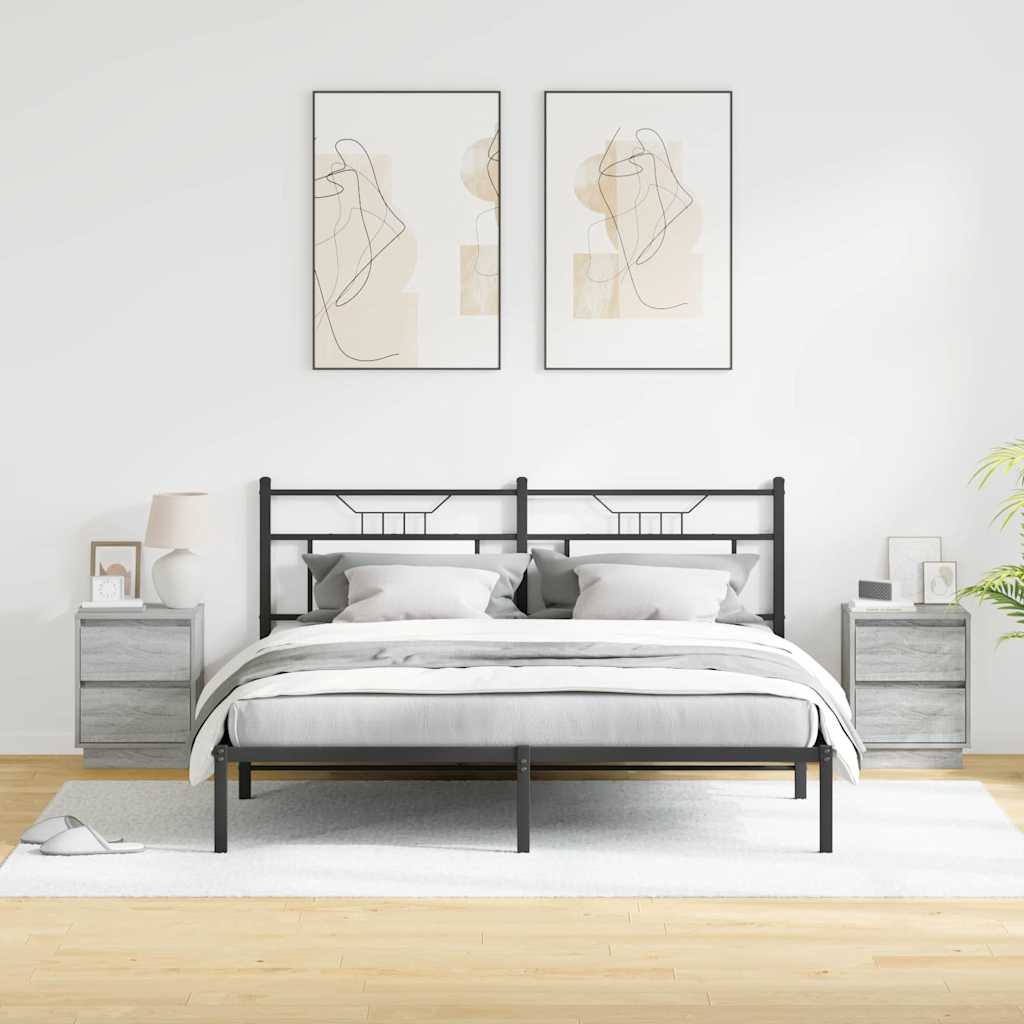 Nattbordskap 2 pcs Grå 39 x 34,5 x 50 cm Konstruert tre