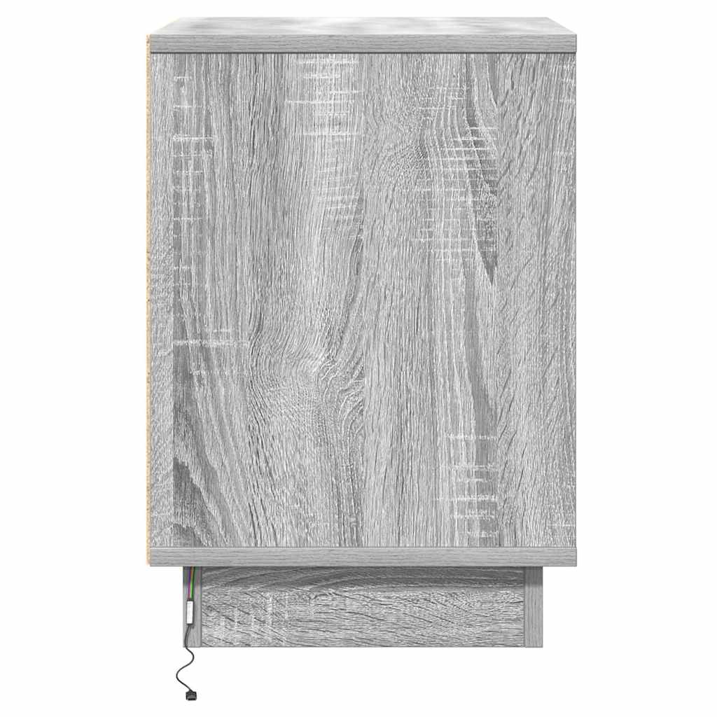 Nattbordskap 2 pcs Grå 39 x 34,5 x 50 cm Konstruert tre