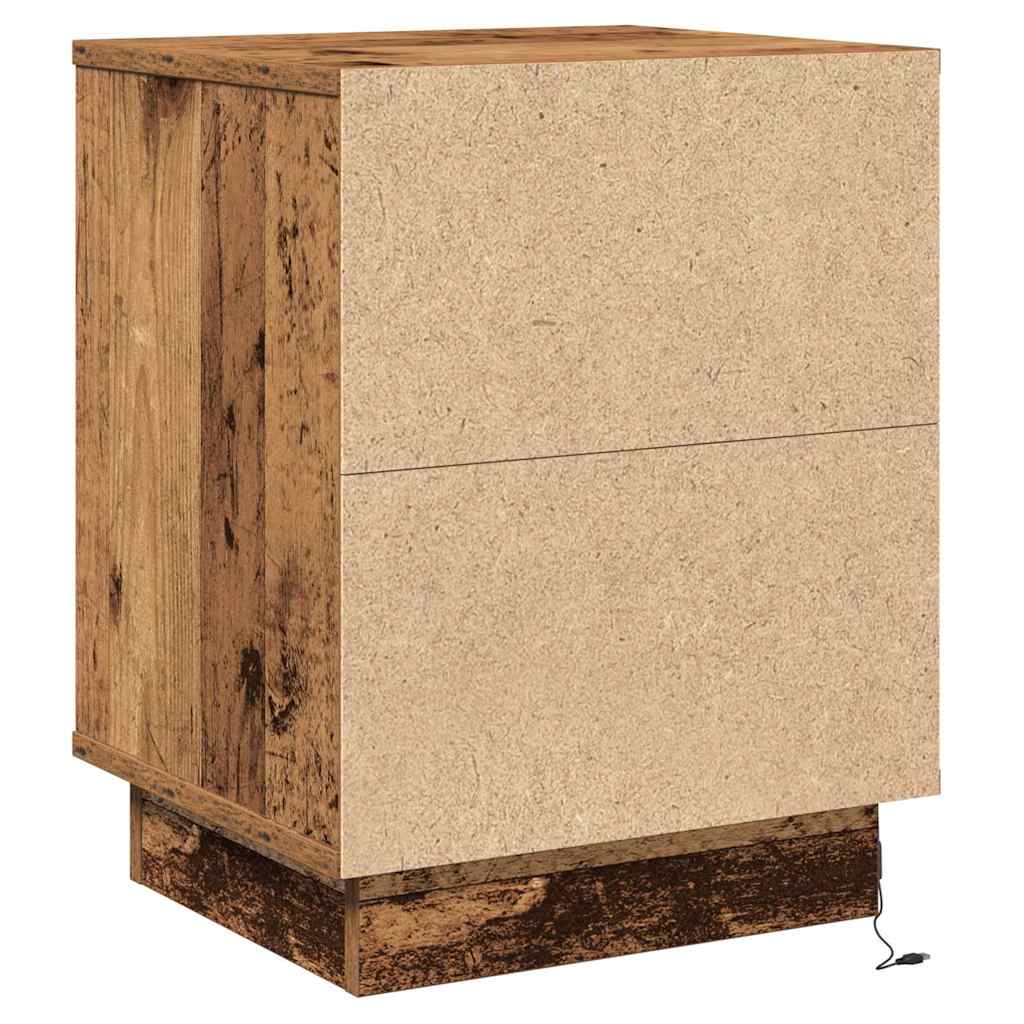 Nattbordskap 2 pcs Gammelt tre 39 x 34,5 x 50 cm Konstruert tre