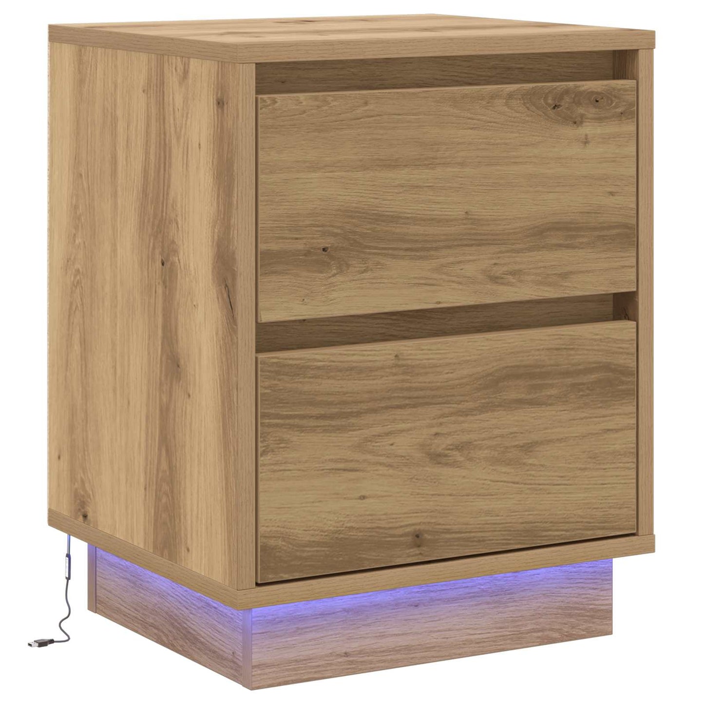 Nattbordskap Artisan Eik 39 x 34,5 x 50 cm Konstruert tre