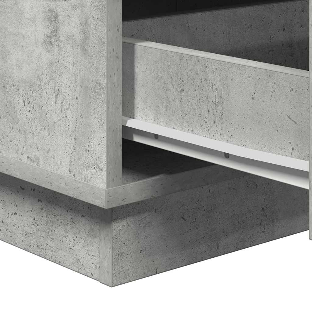Nattbordskap Betonggrå 39 x 34,5 x 65 cm Konstruert tre