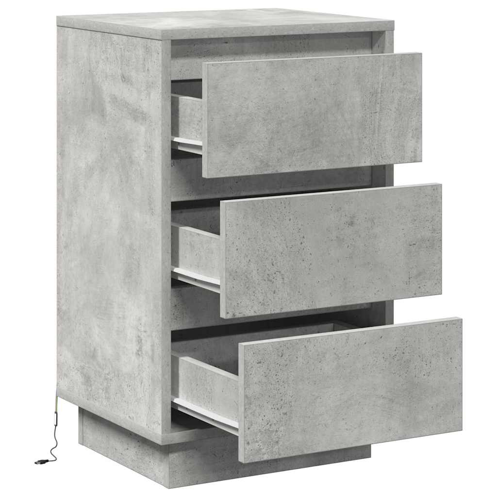 Nattbordskap Betonggrå 39 x 34,5 x 65 cm Konstruert tre