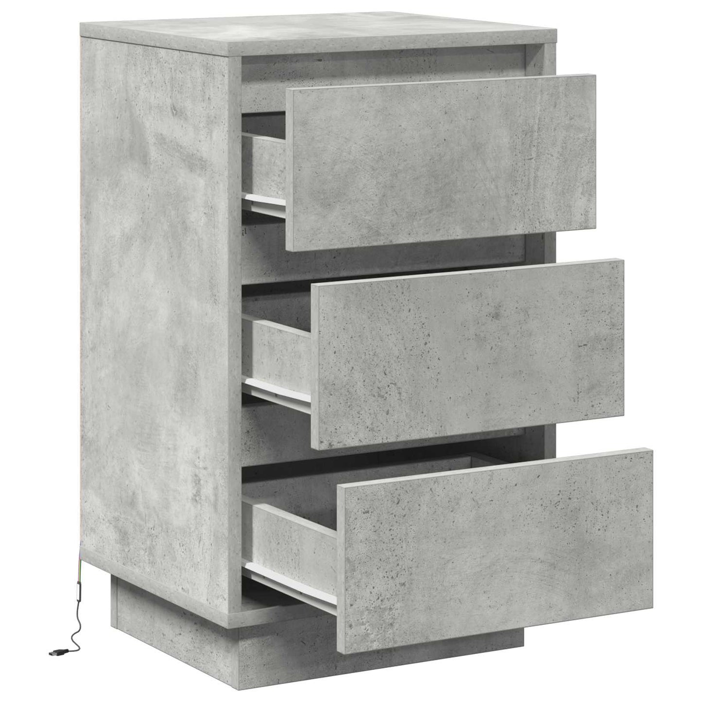 Nattbordskap Betonggrå 39 x 34,5 x 65 cm Konstruert tre