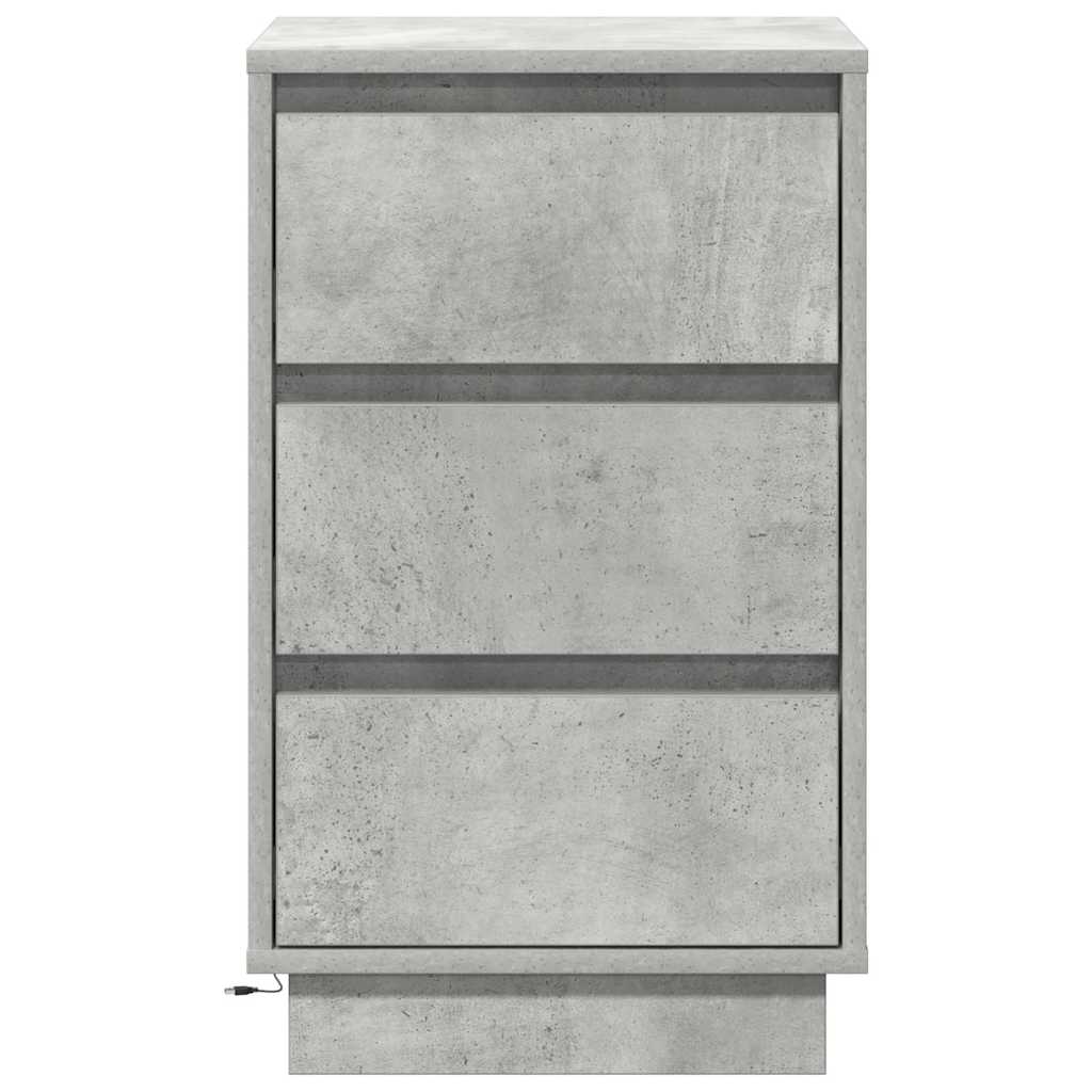 Nattbordskap Betonggrå 39 x 34,5 x 65 cm Konstruert tre