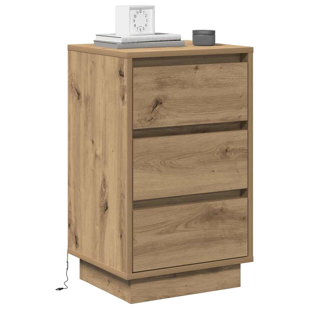 Nattbordskap Artisan Eik 39 x 34,5 x 65 cm Konstruert tre
