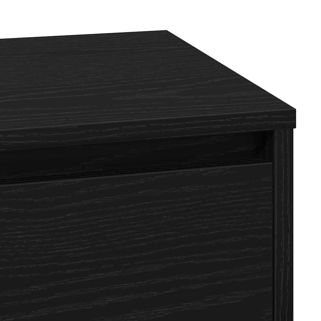 Nattbordskap Svart Eik 71 x 34,5 x 75 cm Konstruert tre