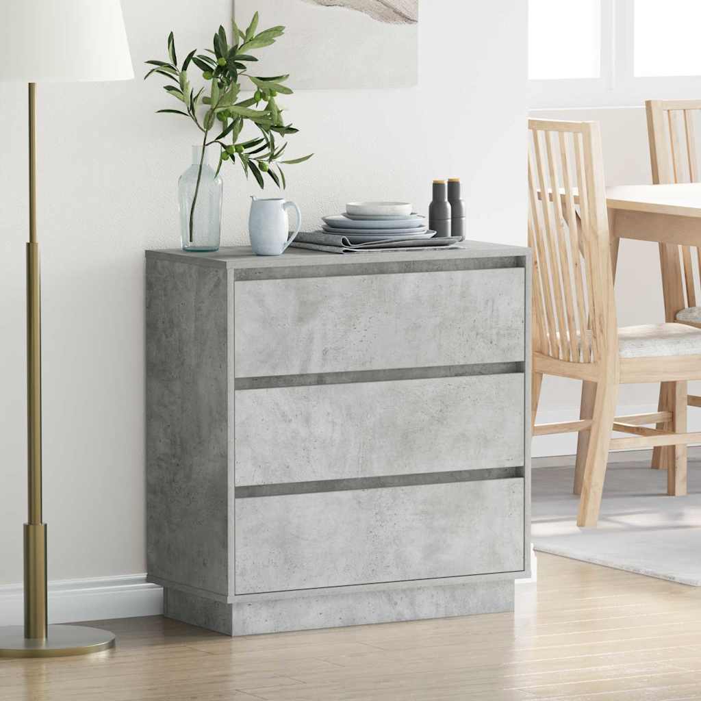 Nattbordskap Betonggrå 71 x 34,5 x 75 cm Konstruert tre