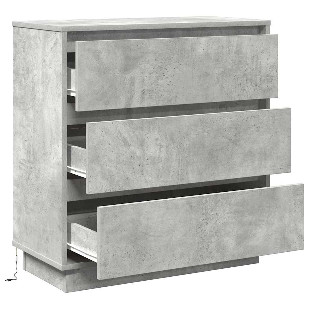 Nattbordskap Betonggrå 71 x 34,5 x 75 cm Konstruert tre
