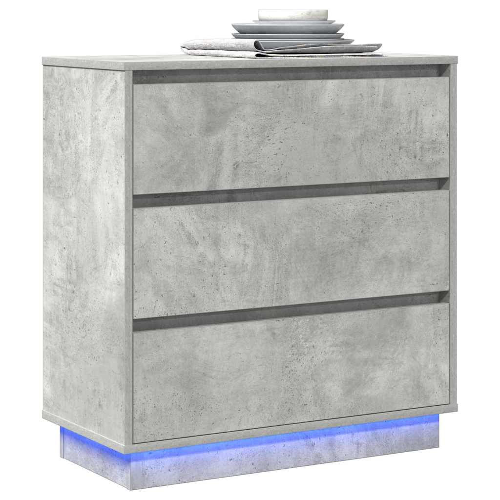 Nattbordskap Betonggrå 71 x 34,5 x 75 cm Konstruert tre