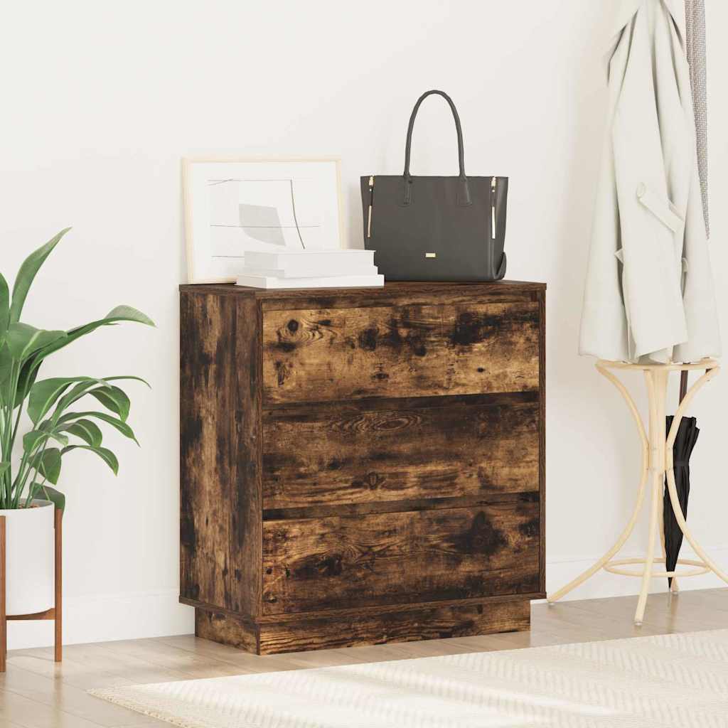 Nattbordskap Røkt eik 71 x 34,5 x 75 cm Konstruert tre