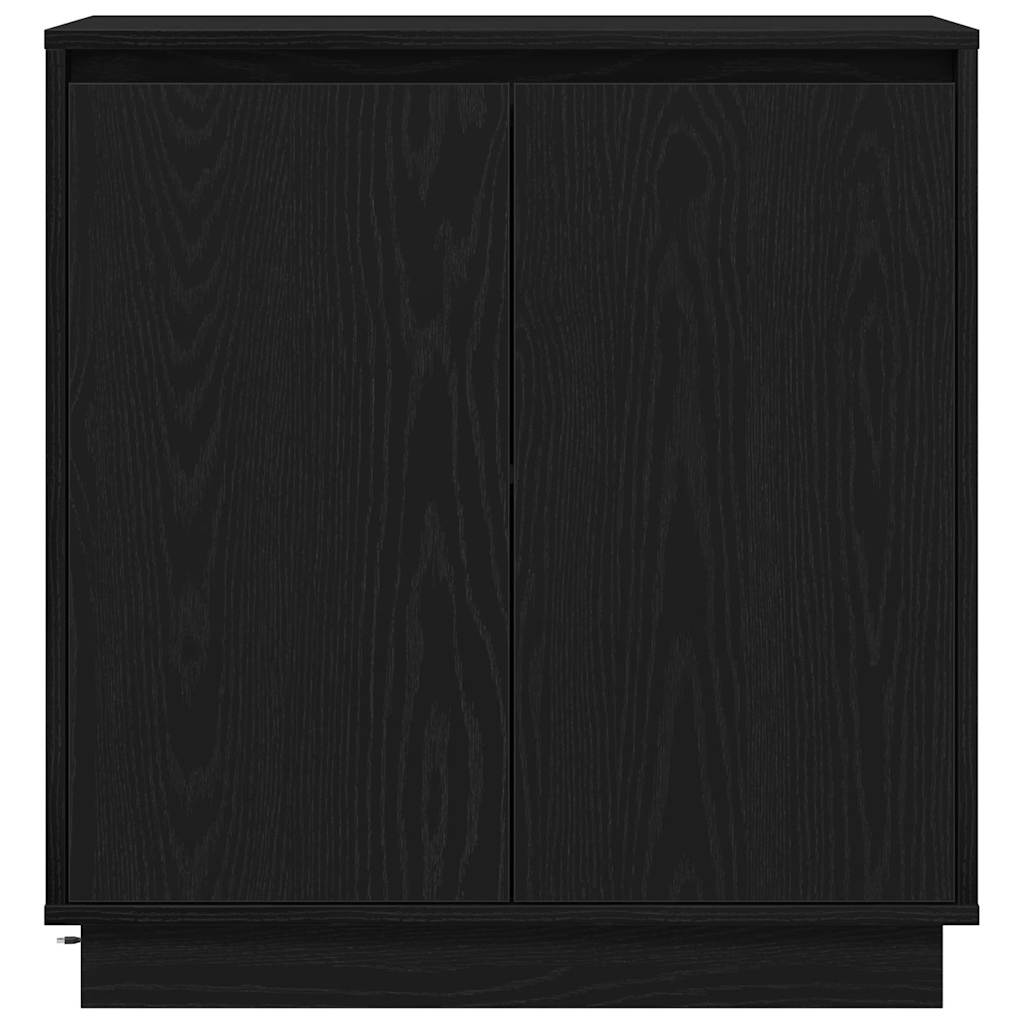 Sidebord med hylle Svart Eik 71 x 34,5 x 75 cm Konstruert tre