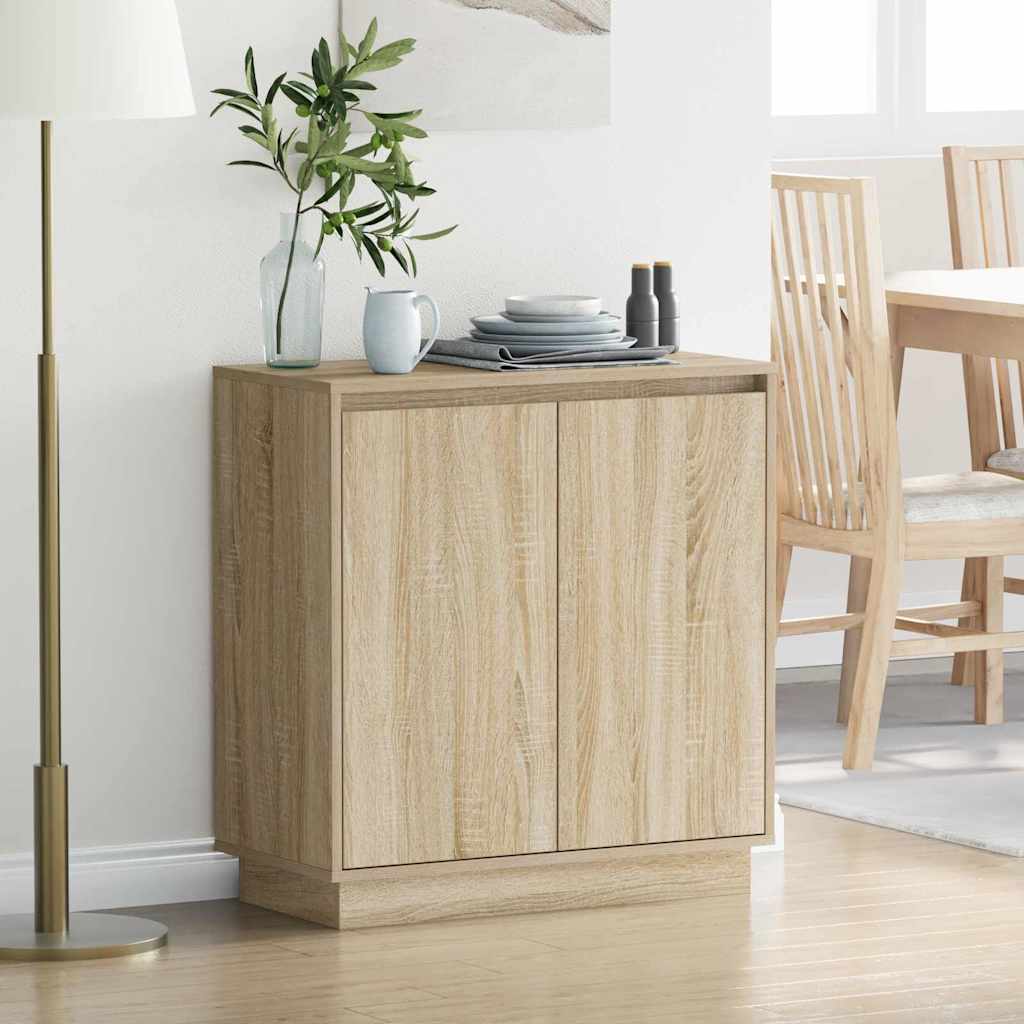 LED sideboard for Sonoma eik 71 x 34,5 x 75 cm Konstruert tre