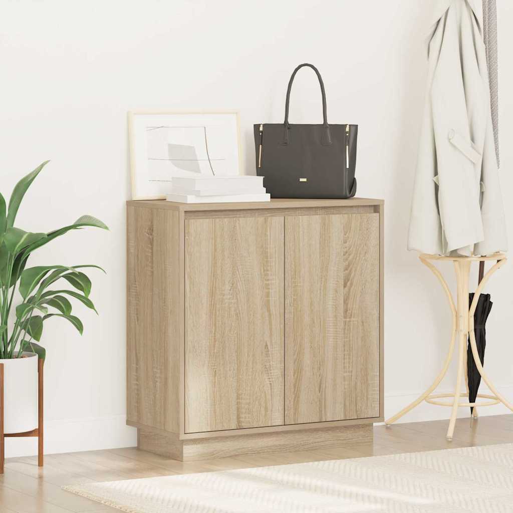 LED sideboard for Sonoma eik 71 x 34,5 x 75 cm Konstruert tre
