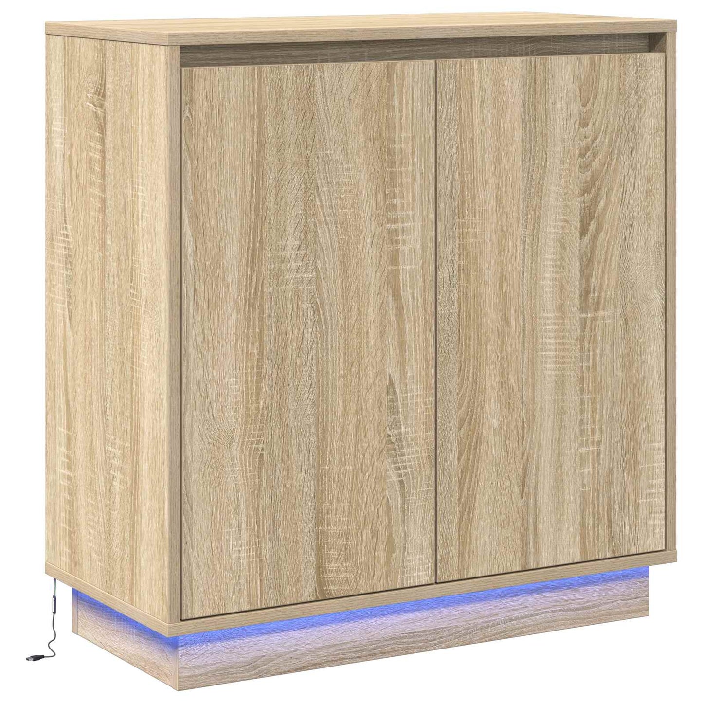 LED sideboard for Sonoma eik 71 x 34,5 x 75 cm Konstruert tre