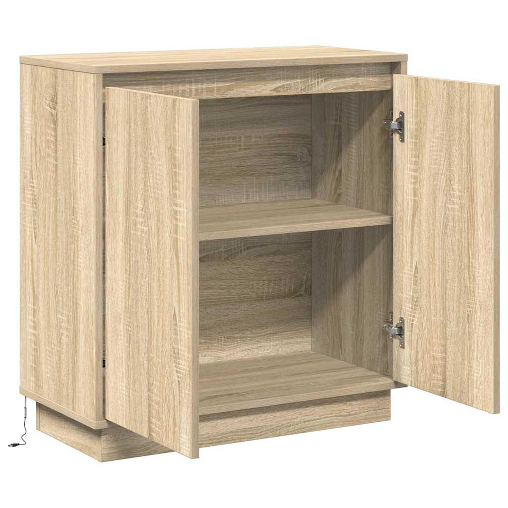 LED sideboard for Sonoma eik 71 x 34,5 x 75 cm Konstruert tre