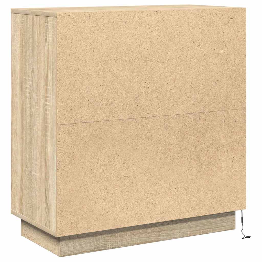 LED sideboard for Sonoma eik 71 x 34,5 x 75 cm Konstruert tre