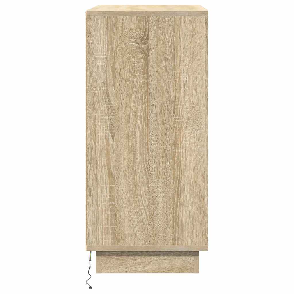 LED sideboard for Sonoma eik 71 x 34,5 x 75 cm Konstruert tre