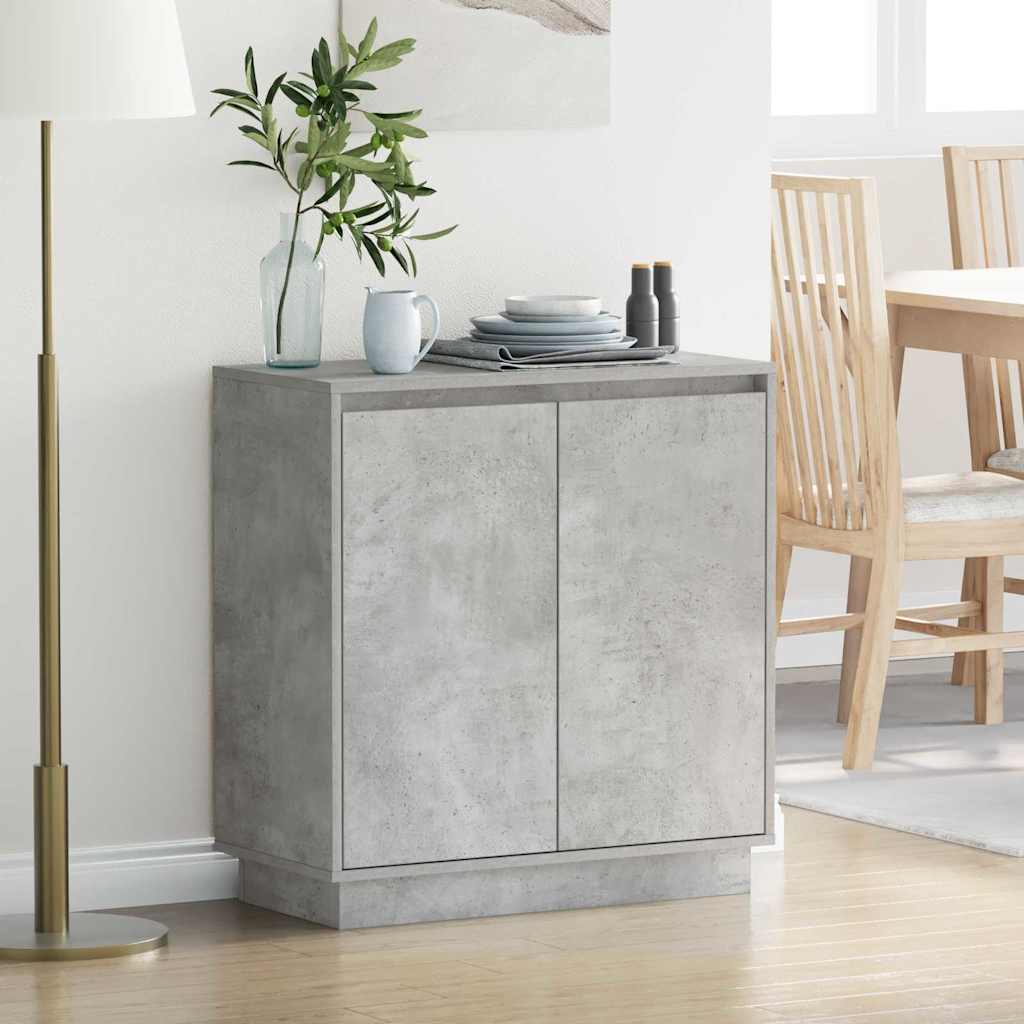 LED sideboard for Betonggrå 71 x 34,5 x 75 cm Konstruert tre