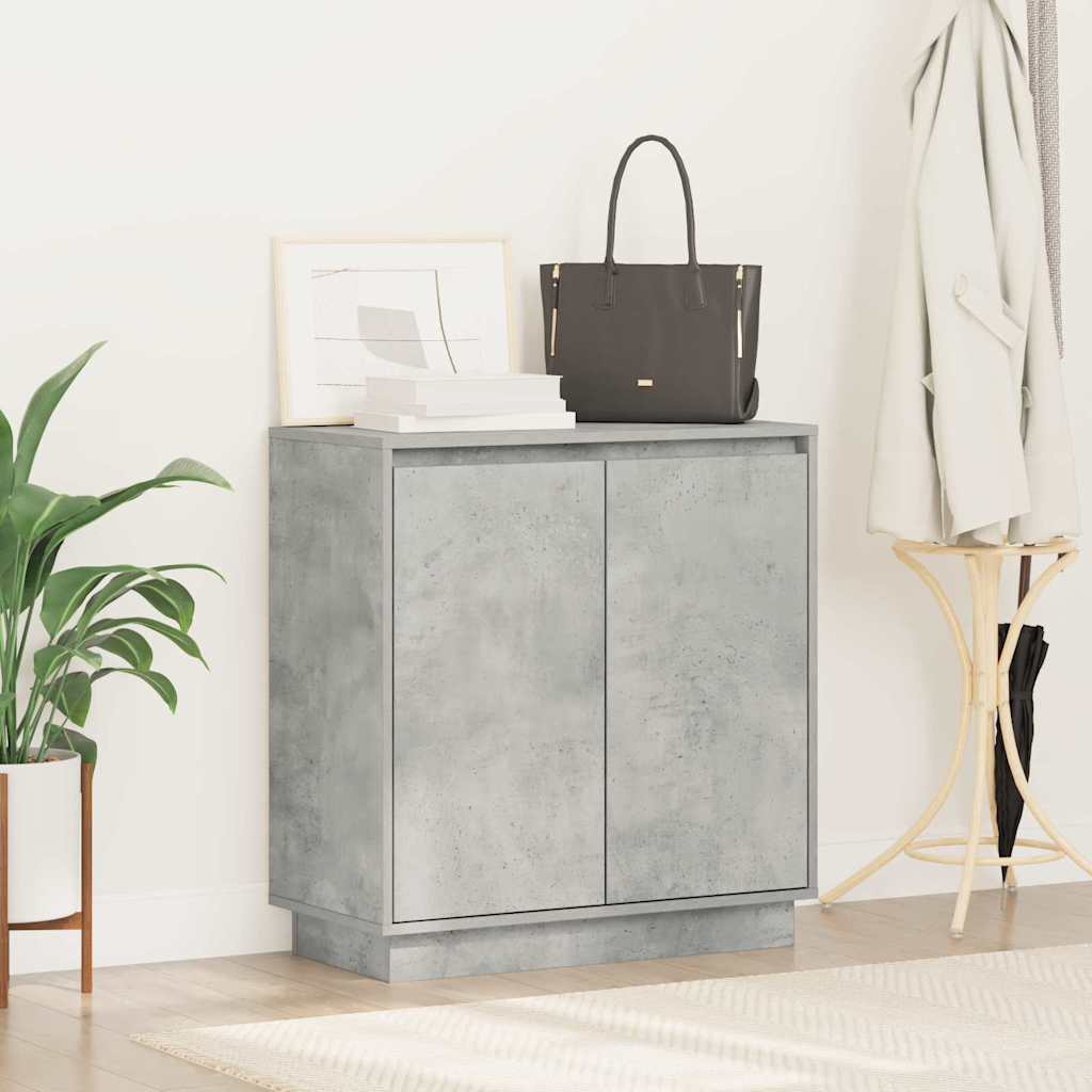 LED sideboard for Betonggrå 71 x 34,5 x 75 cm Konstruert tre