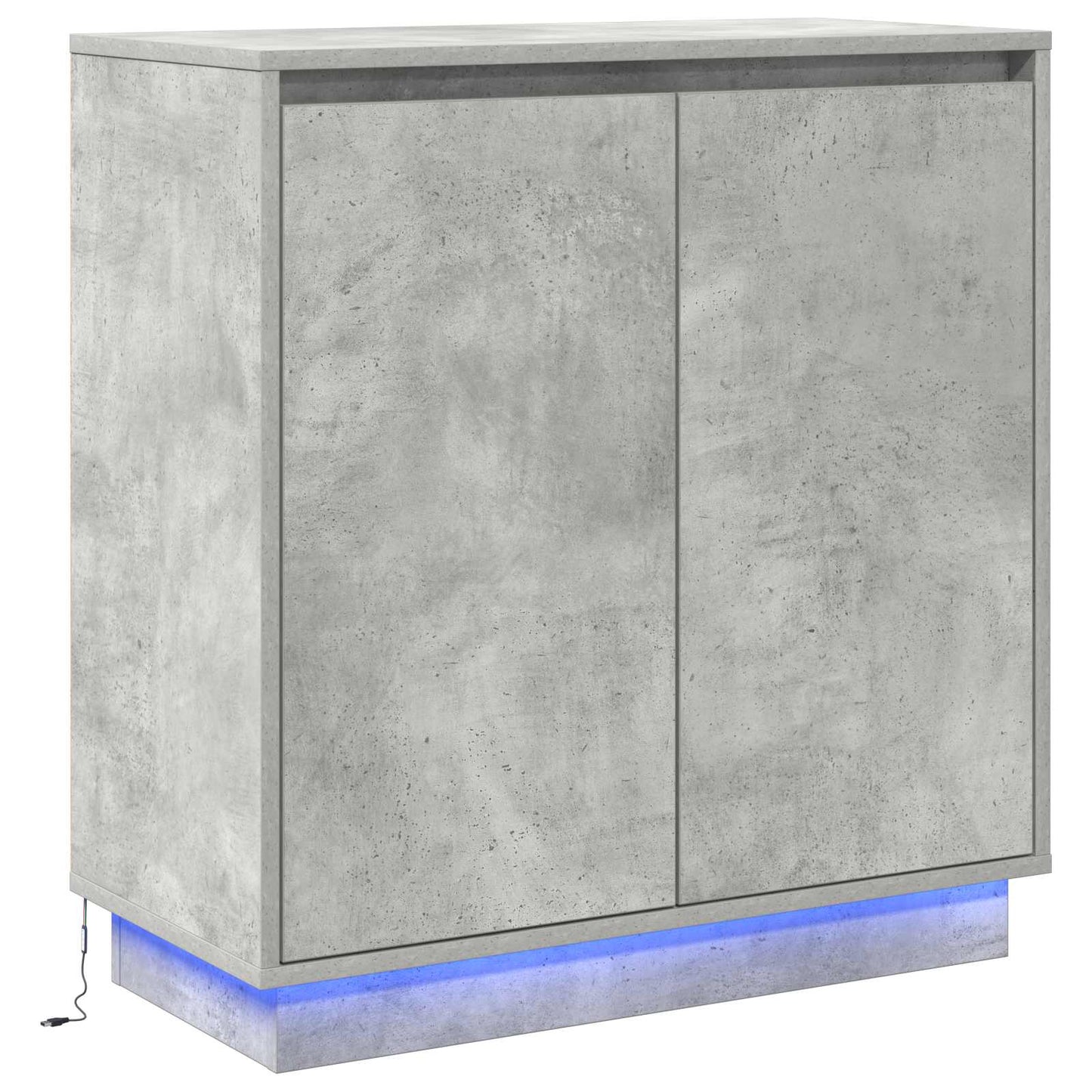 LED sideboard for Betonggrå 71 x 34,5 x 75 cm Konstruert tre