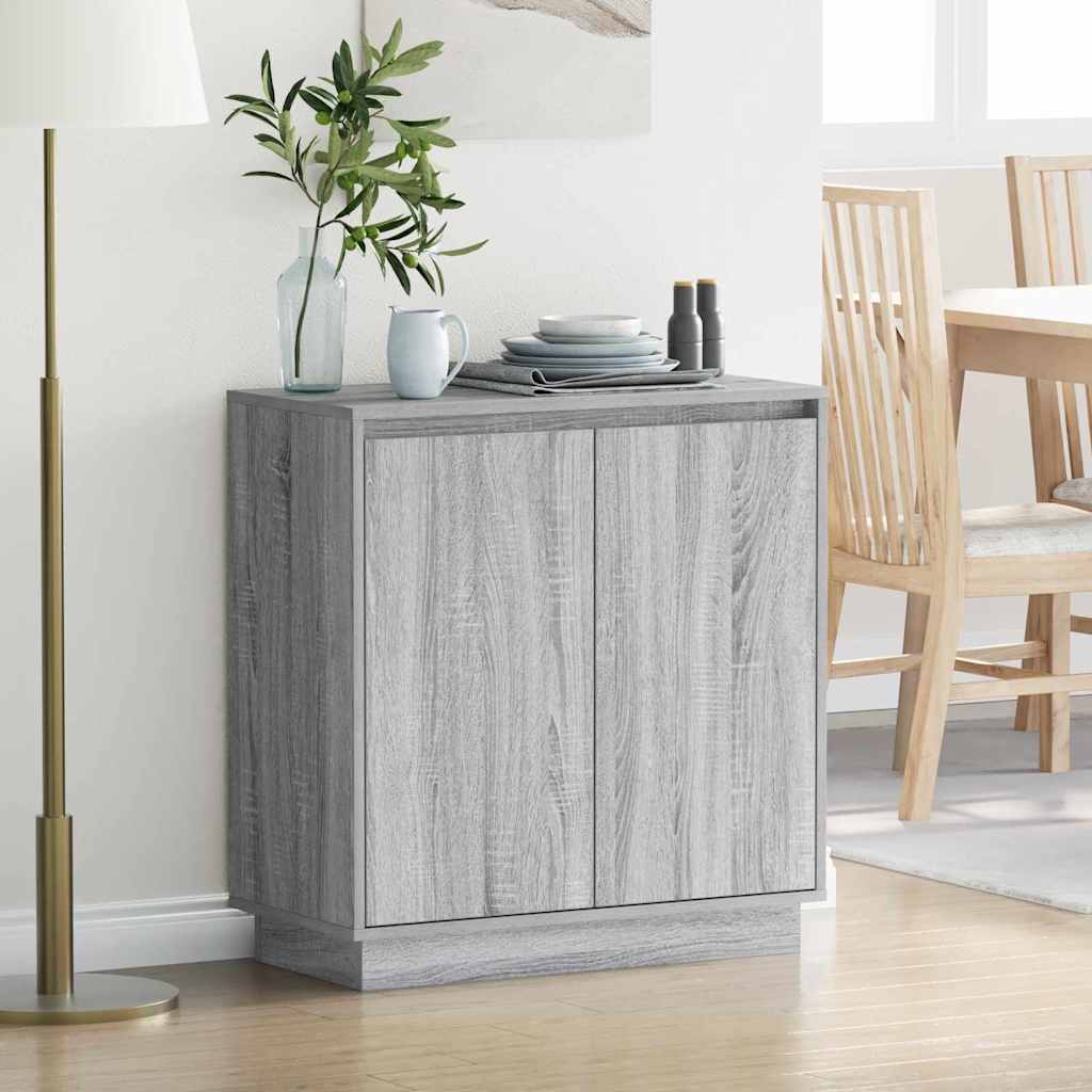 LED sideboard for Grå sonoma 71 x 34,5 x 75 cm Konstruert tre