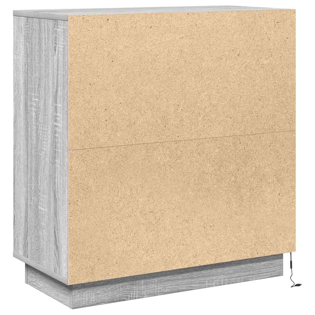 LED sideboard for Grå sonoma 71 x 34,5 x 75 cm Konstruert tre