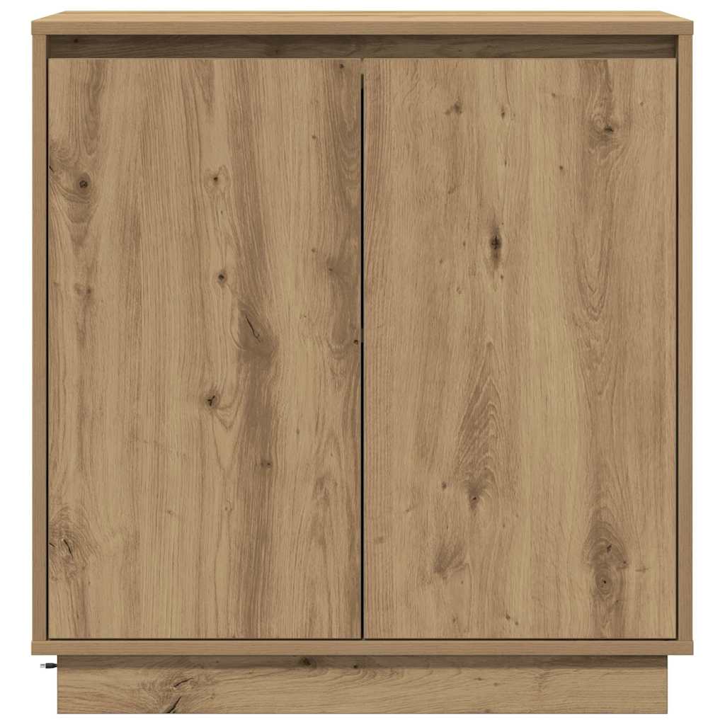 LED sideboard Artisan eik 71 x 34,5 x 75 cm Konstruert tre
