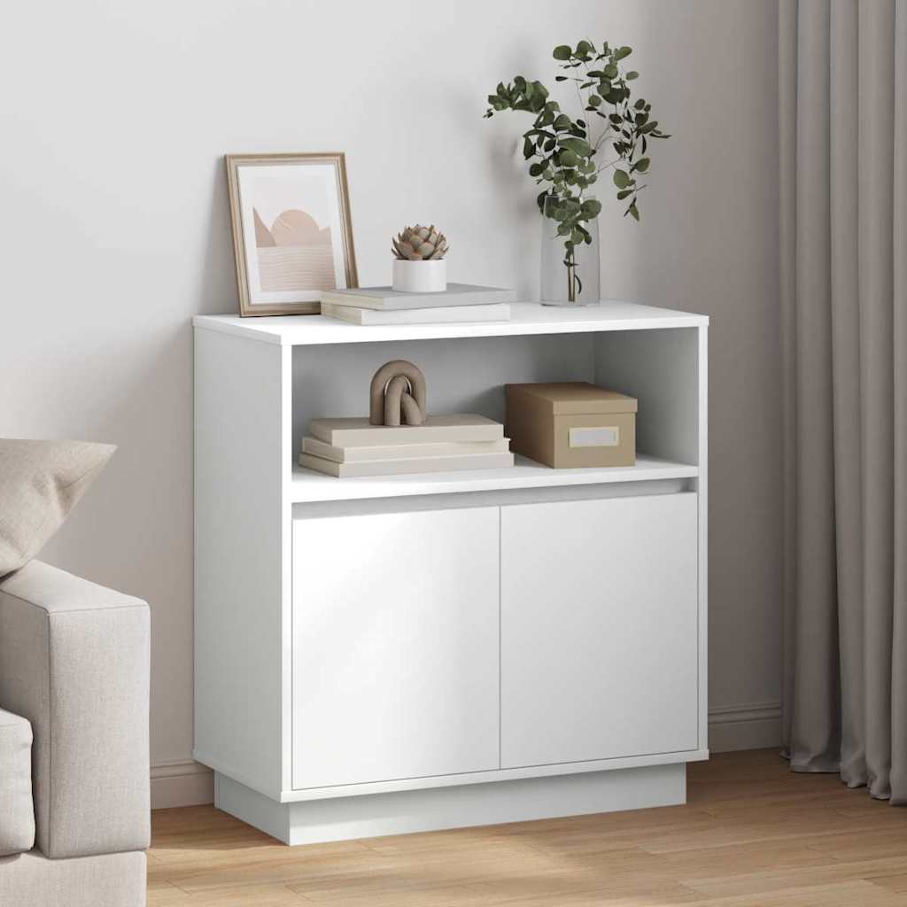 LED sideboard Hvit 71 x 34,5 x 75 cm Konstruert tre