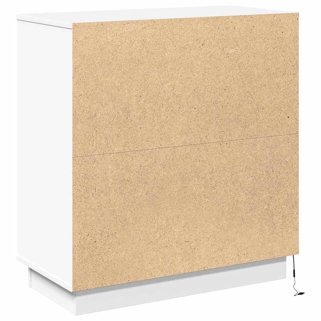 LED sideboard Hvit 71 x 34,5 x 75 cm Konstruert tre