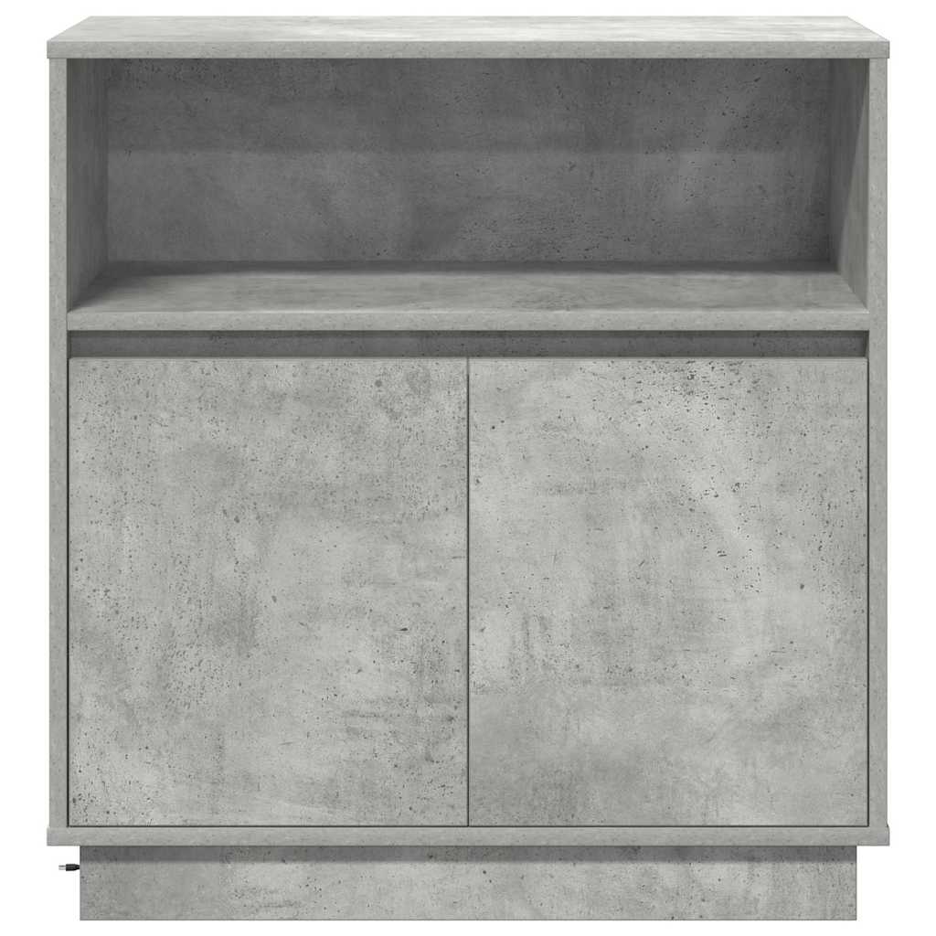 LED sideboard Betonggrå 71 x 34,5 x 75 cm Konstruert tre