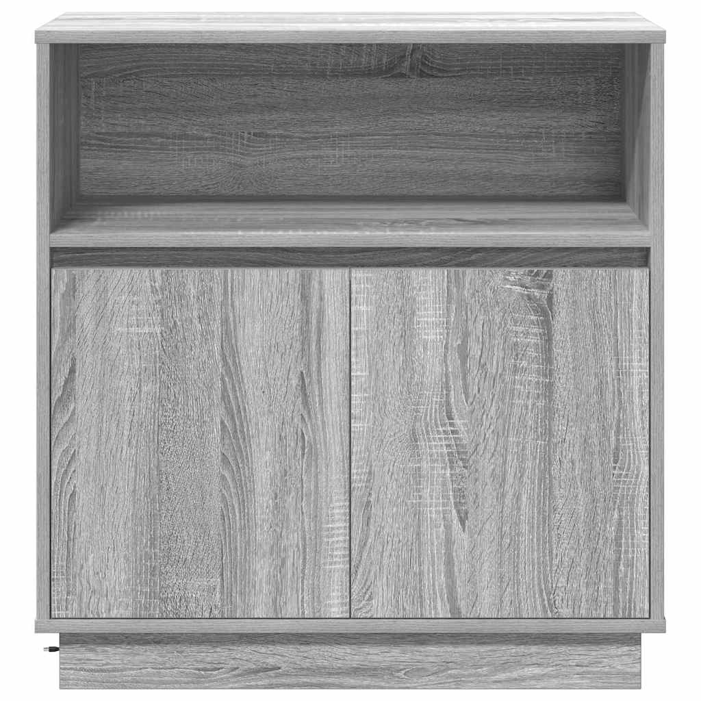 LED sideboard Grå Sonoma 71 x 34,5 x 75 cm Konstruert tre