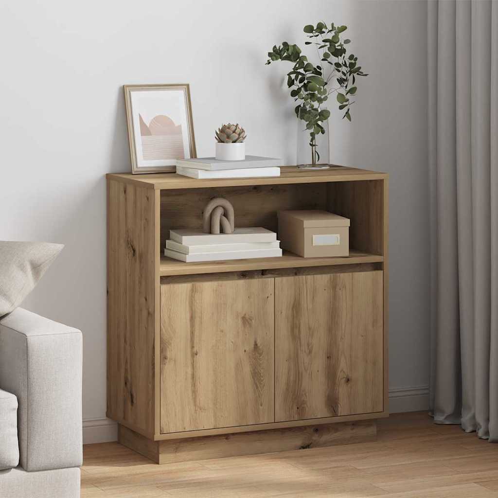 LED sideboard Artisan Eik 71 x 34,5 x 75 cm Konstruert tre