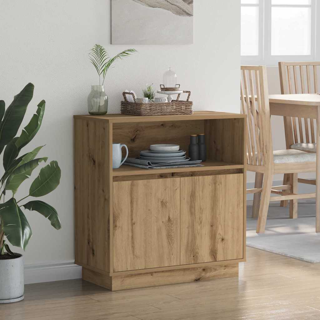 LED sideboard Artisan Eik 71 x 34,5 x 75 cm Konstruert tre