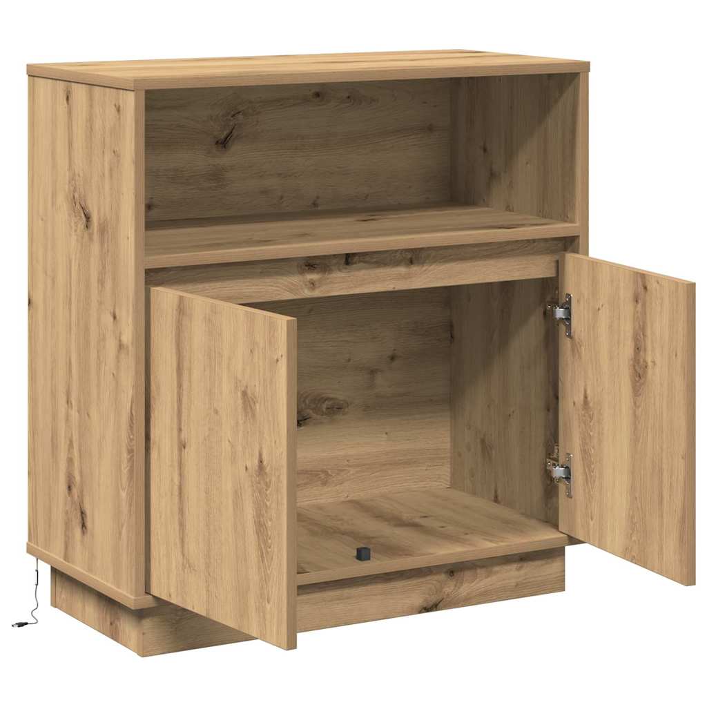 LED sideboard Artisan Eik 71 x 34,5 x 75 cm Konstruert tre