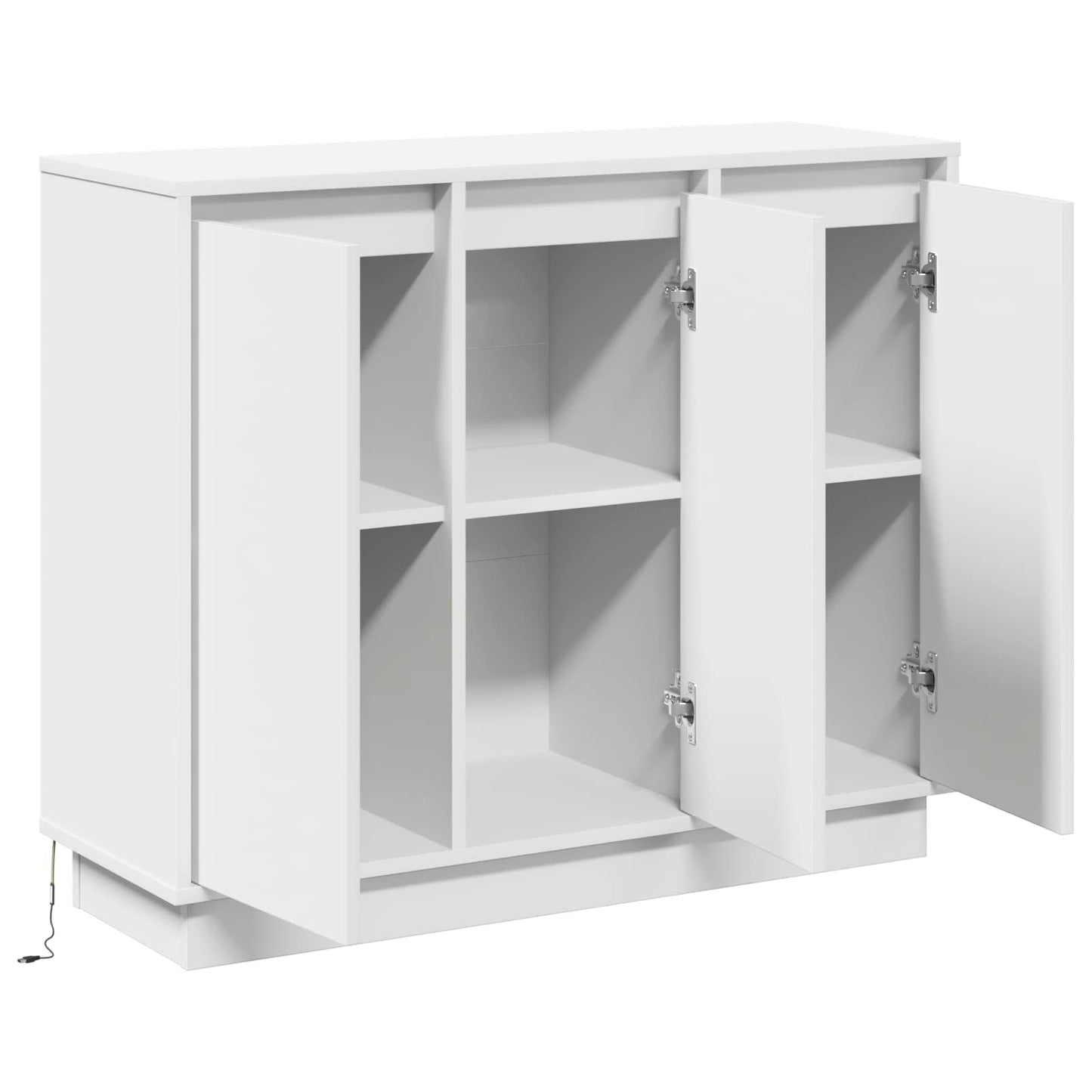 LED sideboard Hvit 90 x 32 x 75 cm Konstruert tre
