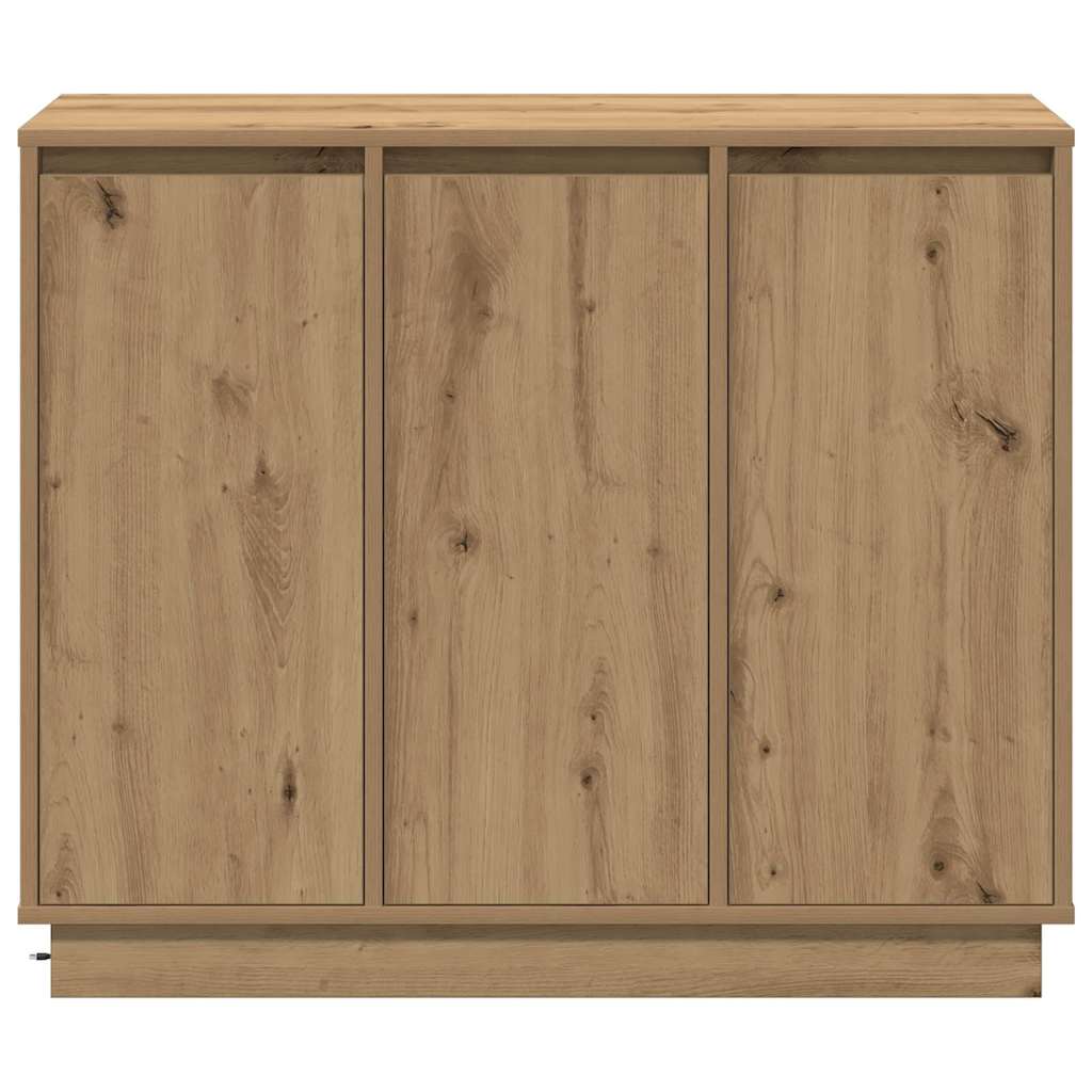 LED sideboard Artisan Eik 90 x 32 x 75 cm Konstruert tre